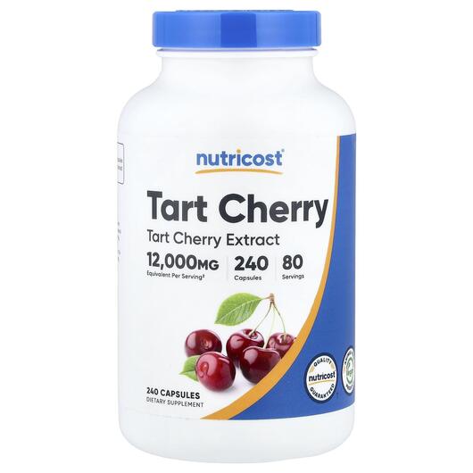 Основне фото товара Nutricost, Tart Cherry, Екстракт вишні, 240 капсул