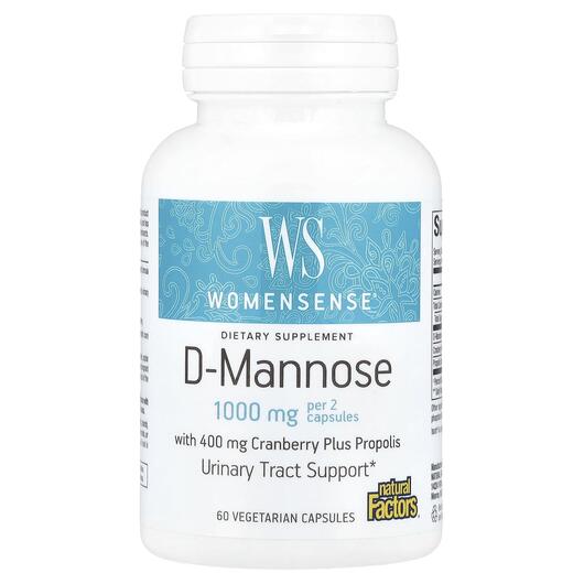 Основне фото товара Natural Factors, WomenSense D-Mannose, Д-манноза, 60 капсул