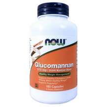 Now, Glucomannan, Глюкоманнан 575 мг, 180 капсул