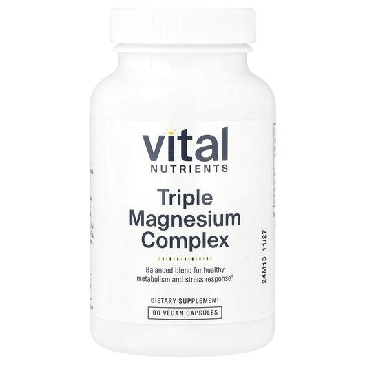 Основне фото товара Vital Nutrients, Triple Mag 250 mg, Магній, 90 капсул