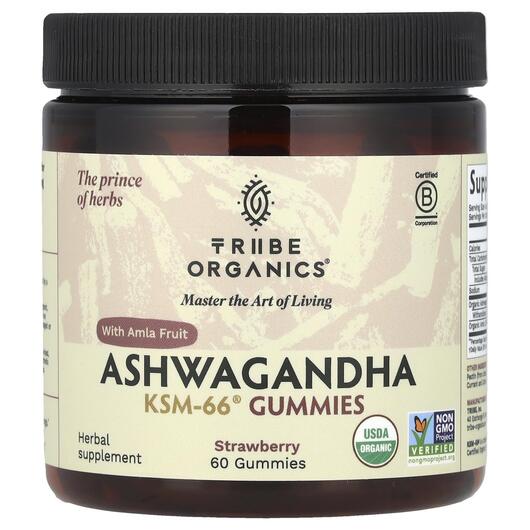 Основне фото товара Tribe Organics, Ashwagandha KSM-66, Ашваганда, 60 таблеток