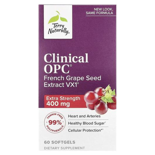Основне фото товара French Grape Seed Extract, Екстракт виноградних кісточок, 60 капс