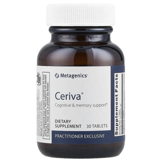 Основне фото товара Metagenics, Ceriva, Підтримка мозку, 30 таблеток