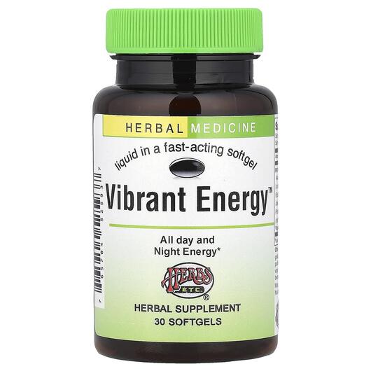 Основное фото товара Herbs Etc., Травяные добавки, Vibrant Energy, 30 капсул