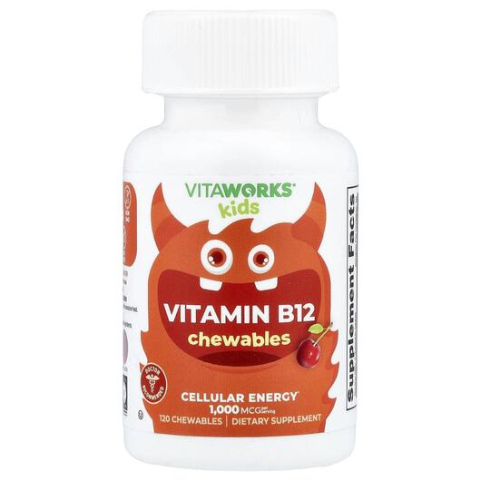 Основное фото товара Витамин B1 Тиамин, Kids Vitamin B12 Cherry, 120 таблеток