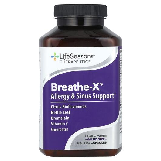 Основное фото товара LifeSeasons, Поддержка органов дыхания, Breathe-X, 180 капсул