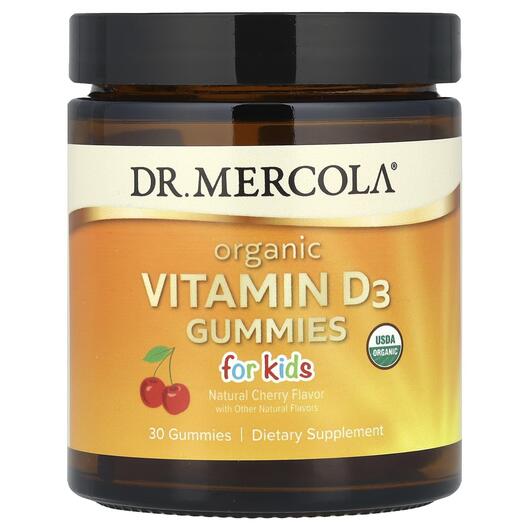 Основне фото товара Organic Vitamin D3 Gummies, Вітамін D3 Холекальциферол, 30 таблет