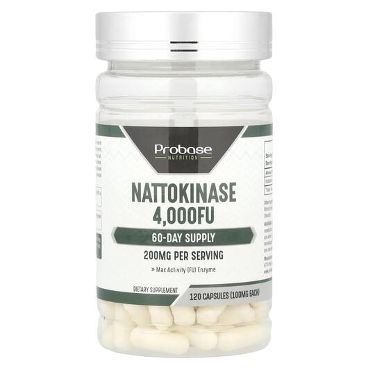 Основне фото товара Probase Nutrition, Nattokinase 200 mg, Наттокіназа, 120 капсул