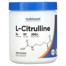 L-Citrulline Unflavored L-Цитруллин Nutricost 250 г