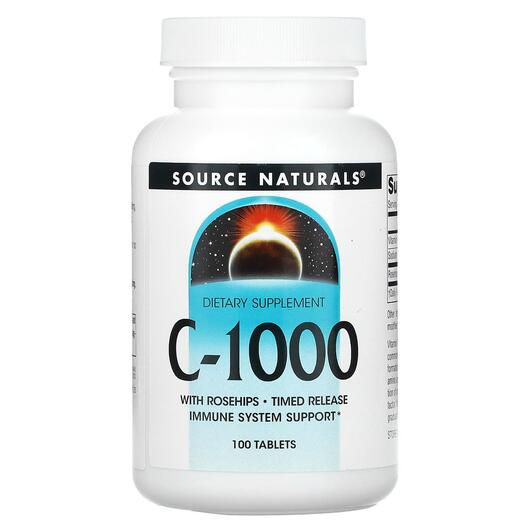 Основне фото товара Source Naturals, C-1000 100, Вітамін C-1000, 100 таблеток