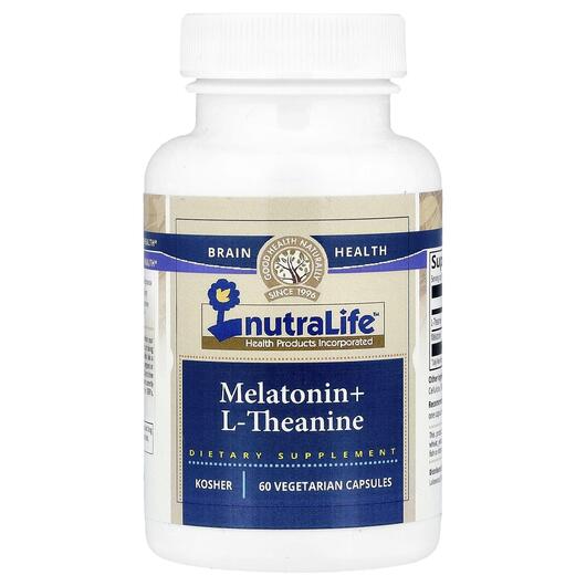 Основное фото товара NutraLife, Мелатонин, Melatonin + L-Theanine, 120 капсул