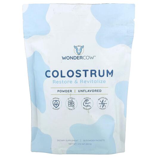 Основне фото товара Wondercow, Colostrum Powder Unflavored, Колострум, 30 шт