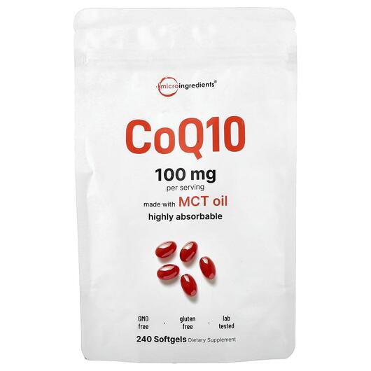 Основне фото товара Micro Ingredients, CoQ10, Коензим CoQ10, 240 капсул