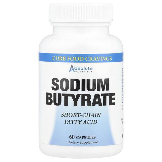 Основное фото товара Absolute Nutrition, Масляная кислота, Sodium Butyrate, 60 капсул