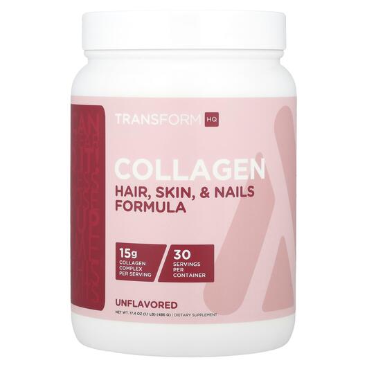 Основне фото товара TransformHQ, Collagen Unflavored, Колаген, 486 г