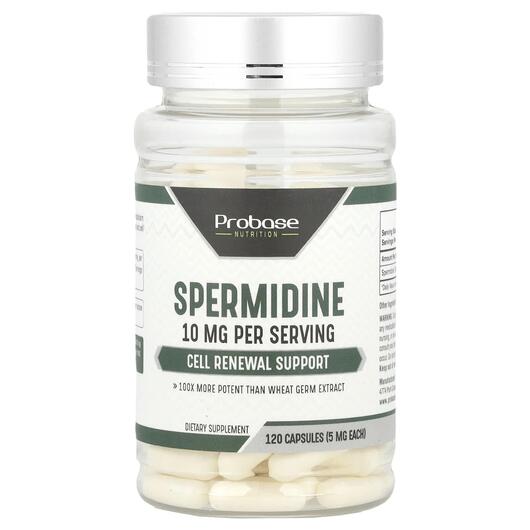 Основное фото товара Probase Nutrition, Спермидин, Spermidine 10 mg, 120 капсул