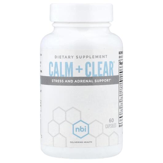 Основне фото товара Calm + Clear Stress and Adrenal Support, Підтримка стресу, 60 кап