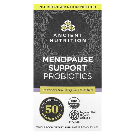 Основне фото товара Menopause Support Probiotics, Підтримка менопаузи, 60 капсул
