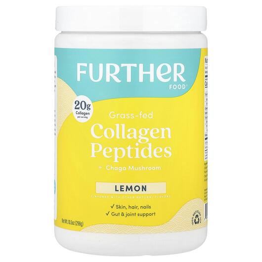 Основне фото товара Grass-Fed Collagen Peptides + Chaga Mushroom Lemon, Колаген, 298 