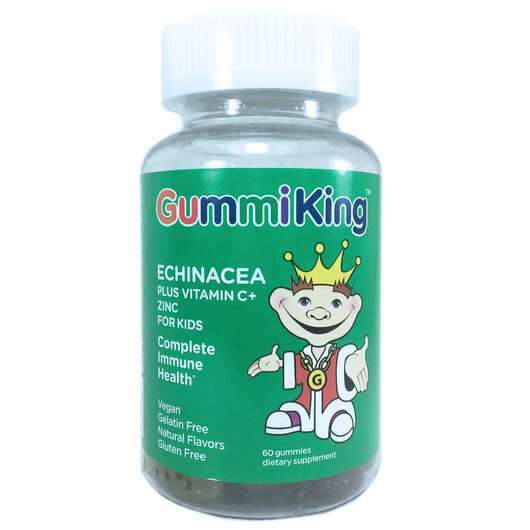 Основне фото товара GummiKing, Echinacea Plus Vitamin C+ Zinc, Ехінацея + С і Цинк...