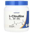 Фото товару Nutricost, L-Citrulline Unflavored, L-Цитрулін, 600 г