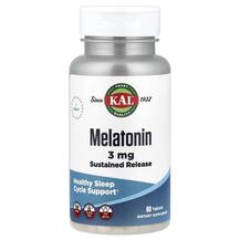 Melatonin SR Мелатонин + B6 3 мг KAL 60 таблеток