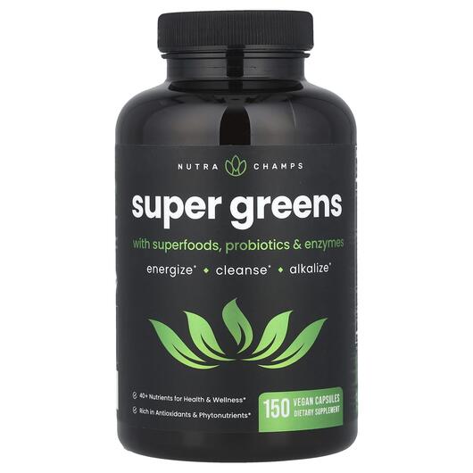 Основне фото товара Super Greens With Superfoods Probiotics & Enzymes, Суперфуд, 