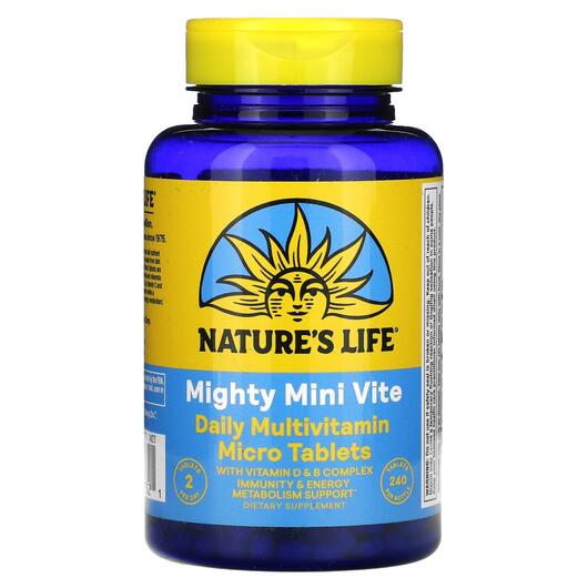 Основне фото товара Natures Life, Mighty Mini Vite, Мультивітаміни, 240 таблеток