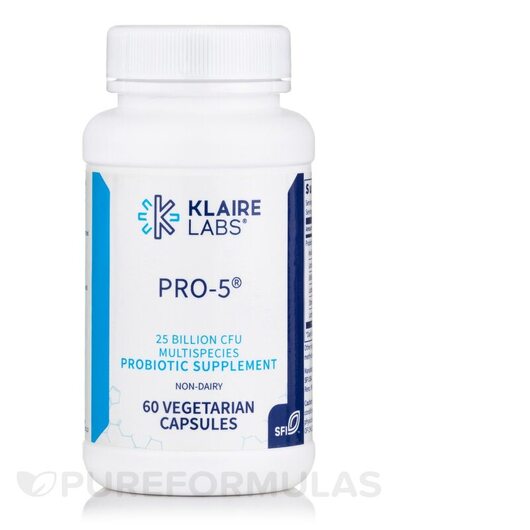 Основне фото товара Klaire Labs, Pro-5, Пробіотики, 60 капсул
