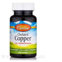 Chelated Copper Хелатная Медь Carlson 100 таблеток