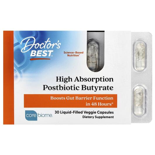 Основне фото товара High Absorption Postbiotic Butyrate, Масляна кислота, 30 капсул