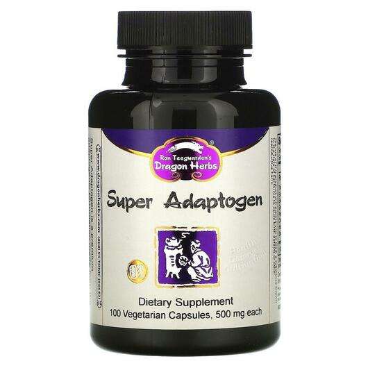 Основне фото товара Dragon Herbs, Super Adaptogen 470 mg, Адаптоген 470 мг, 100 ка...