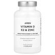 Фото товару CodeAge, Amen Vitamin D K2 & Zinc, Вітаміни D3 K2, 60 капсул