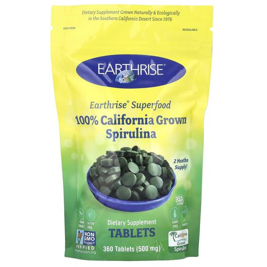 Основное фото товара Спирулина, 100% California Grown Spirulina 3000 mg, 360 таблеток