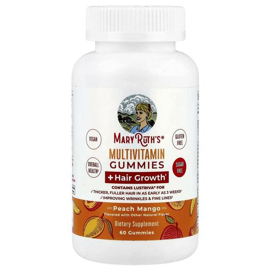 Основне фото товара Multivitamin Gummies + Hair Growth, Підтримка росту волосся, 60 т