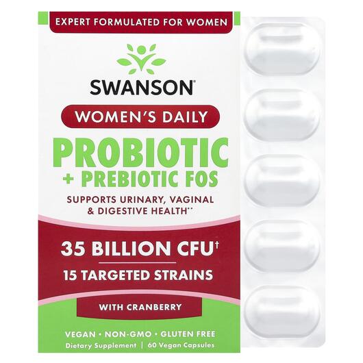 Основне фото товара Women's Daily Probiotic + Prebiotic, Пробіотики для жінок, 6