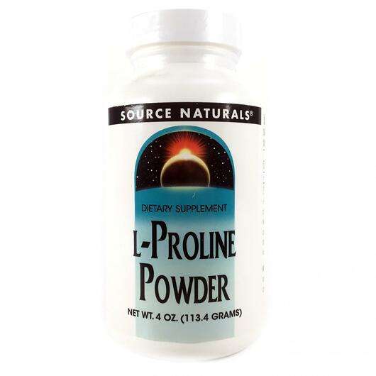 Основне фото товара Source Naturals, L-Proline Powder, L-Пролін, 113.4 г