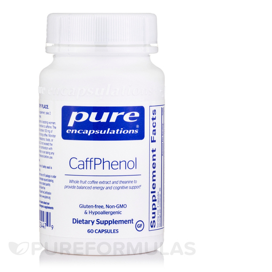 Основне фото товара Pure Encapsulations, CaffPhenol, Підтримка мозку, 60 капсул