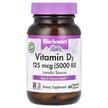 Bluebonnet Nutrition, Витамин D3, Vitamin D3 5000 IU, 60 капсул