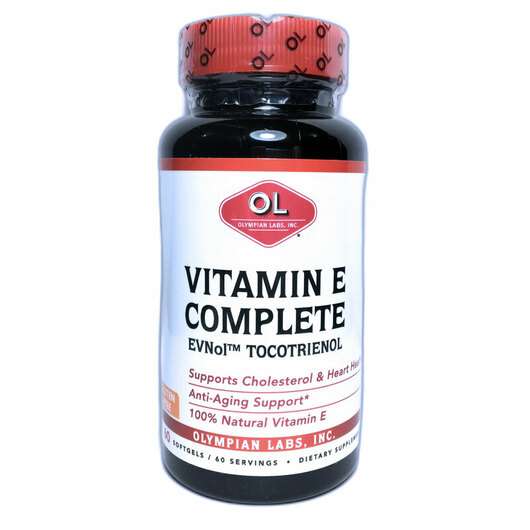 Основне фото товара Olympian Labs, Vitamin E Complete, Токотрієноли, 60 капсул