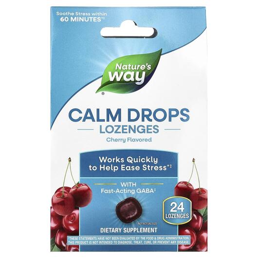 Основное фото товара Поддержка стресса, Calm Drops Lozenges Cherry, 24 таблеток