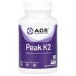 Фото товару AOR, Peak K2, Менатетренон K2, 90 капсул