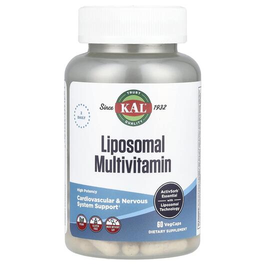 Основне фото товара KAL, Liposomal Multivitamin, Мультивітаміни, 60 капсул