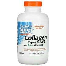 Doctor's Best, Collagen Types 1 & 3, Колаген 1000 мг, 540 ...