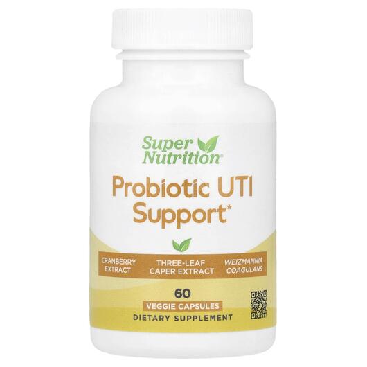 Основне фото товара Super Nutrition, Probiotic UTI Support, Пробіотики, 60 капсул