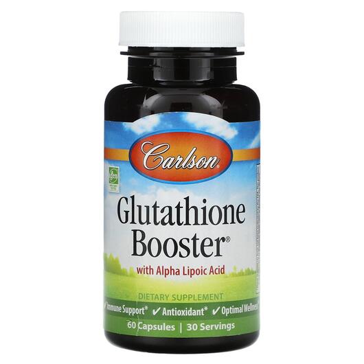 Основне фото товара Carlson, Glutathione Booster, L-Глутатіон, 60 капсул
