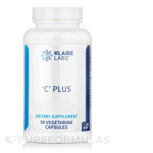 Основне фото товара Klaire Labs, 'C' Plus, Вітамін C, 90 капсул
