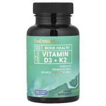 Vitamin D3 + K2 Витамины D3 + K2 BioEmblem 90 капсул