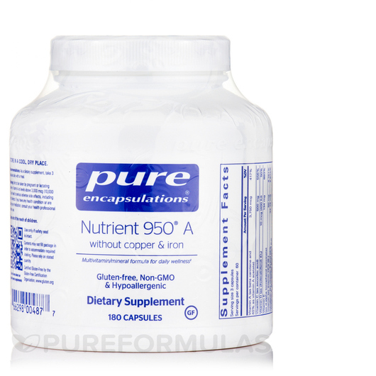 Основне фото товара Pure Encapsulations, Nutrient 950 A, Мультивітаміни, 180 капсул