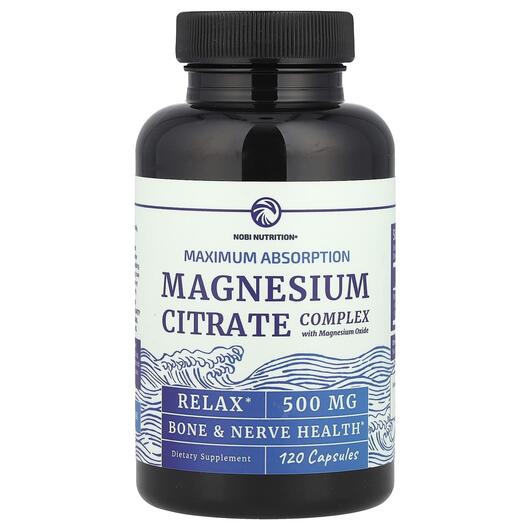 Основне фото товара Magnesium Citrate Complex with Magnesium, Магній Цитрат, 120 капс
